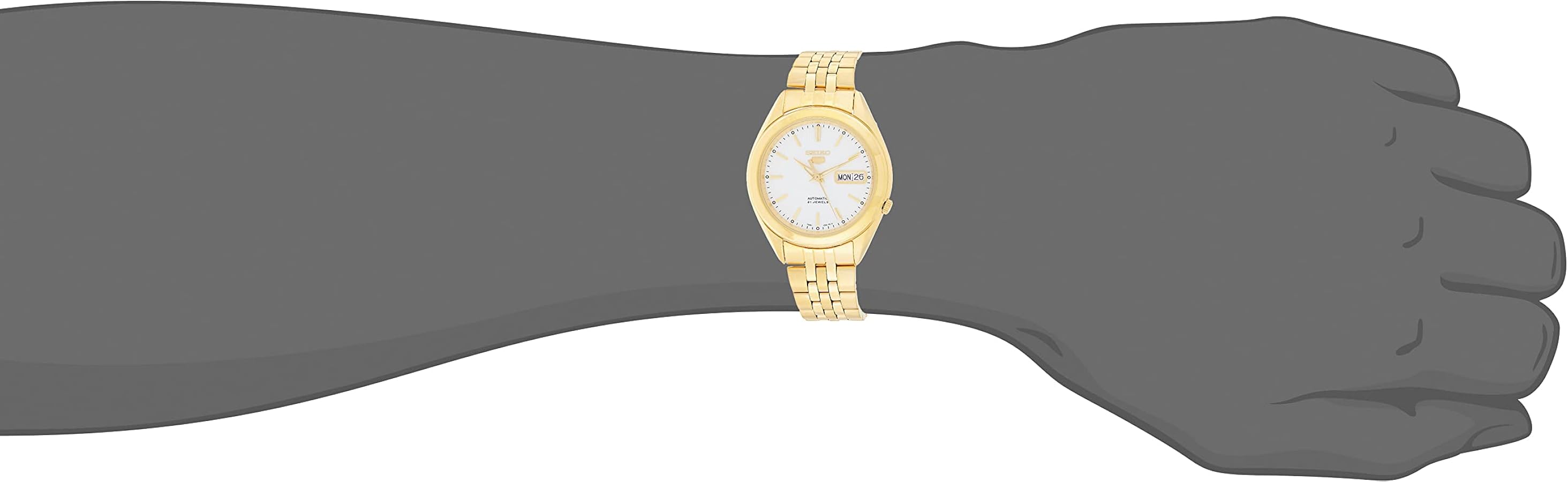Amazon.com: Seiko Men's SNKL26 Gold Plated Stainless Steel
